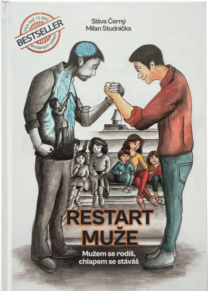 Kniha Restart muže – obálka bestselleru s více než 18 000 prodanými výtisky